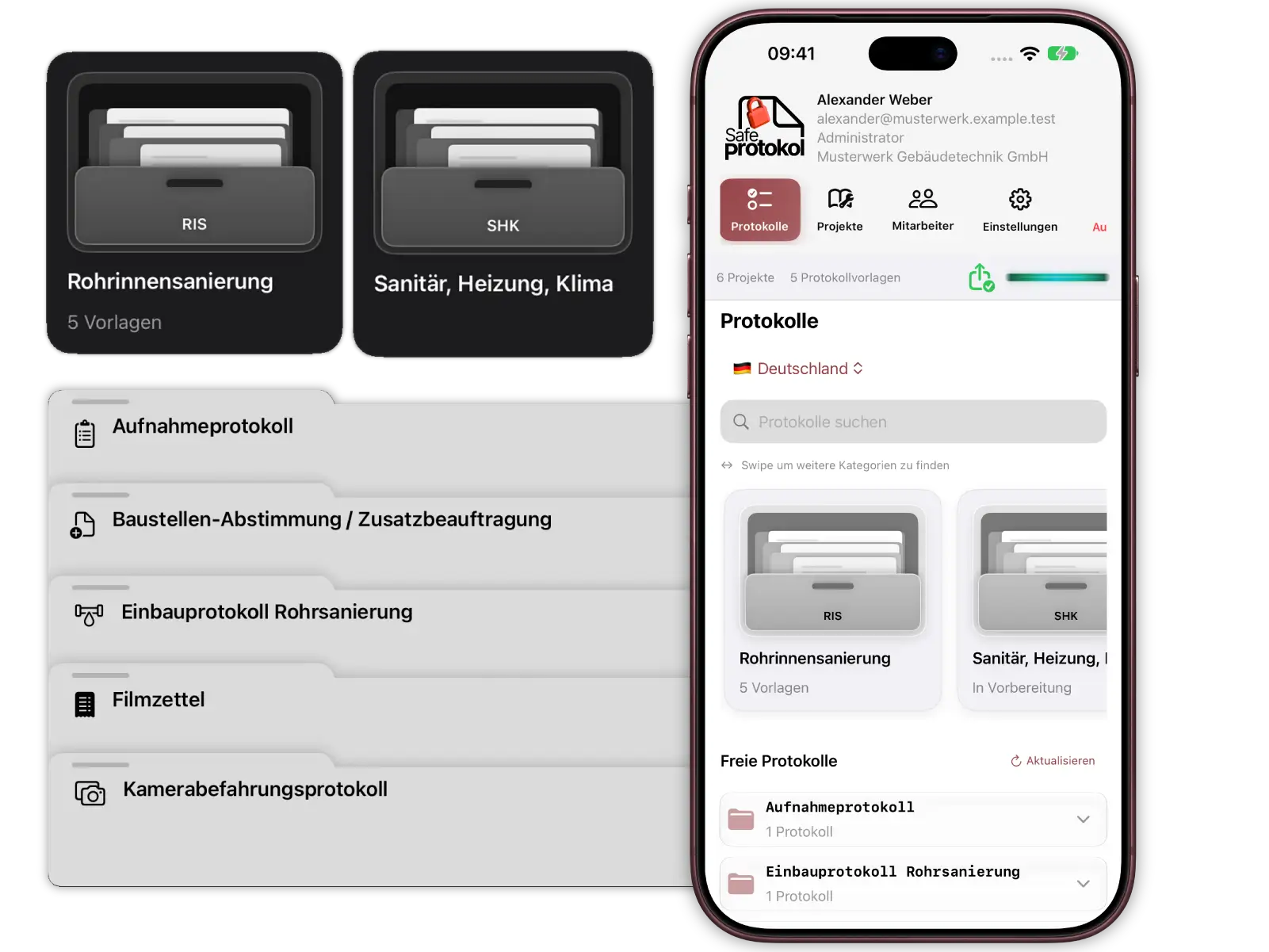 SafeProtokol auf dem iPad